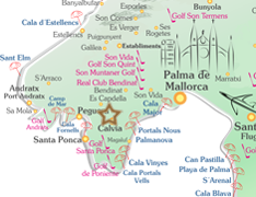 Karte Calvia Mallorca