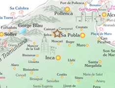 Karte Campanet Mallorca