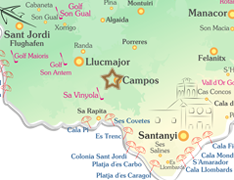 Karte Campos Mallorca