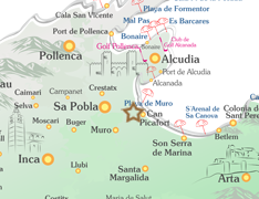 Karte Can Picafort Mallorca