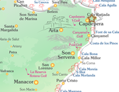 Karte Capdepera Mallorca