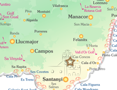 Karte Cas Concos Mallorca