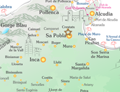 Karte Crestatx Mallorca