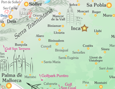Karte Inca Mallorca