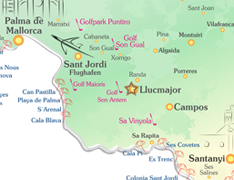 Karte Llucmajor Mallorca