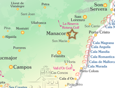Karte Manacor Mallorca