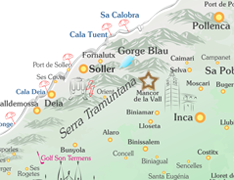 Karte Mancor de la Vall Mallorca