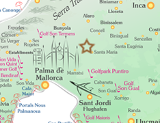 Karte Santa Maria Mallorca