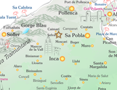 Karte Selva Mallorca