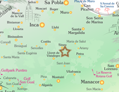 Karte Sineu Mallorca