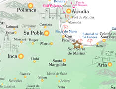 Karte Son Serra Marina Mallorca