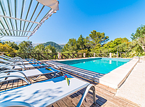 Gemütliche Finca Nähe Campanet im schönen Norden von Mallorca gelegen mit großzügigen Außenbereich und großen Pool mit Außendusche für 6 Personen.