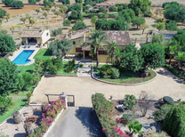 Romantische Finca in Mallorcas Bestlage mit Pool, Außenküche und Partyraum für Geburtstagsfeiern. Der Ferienhaus Garten mit gemütlicher Veranda ist mediterran bepflanzt und der großzügige Pool mit Außendusche sorgt für Kurzweil.