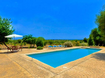 Seniorengerechtes Ferienhaus in schöner und ruhiger Lage im Südosten von Mallorca mit Seeblick, Internet und Swimmingpool zur Ferienmiete.