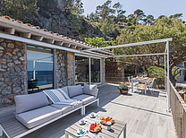 Ferienhaus im Künstlerbergdorf Deia für 8 Personen direkt am Meer mit Jacuzzi, Klimaanlage, Meerblick und Strandzugang im Inselwesten von Mallorca.